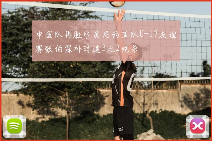 中国队再胜印度尼西亚队U-17友谊赛张伯霖补时造3比2绝杀